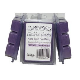 ChicWick Candles 3Pack French Lavender Soy Blend Wax Melts 9oz 18 Wax Cubes Wax Tarts Wax Chunks,100 Plus Hours of Quality Fragrance