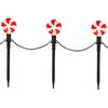 Northlight Set of 4 Lighted Peppermint Twist Candy Christmas Pathway