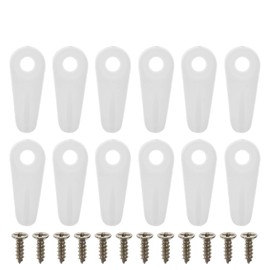 DOITOOL 100pcs Frame Picture Turn Button with 100 Screws Clip Board Fasteners Hardware for Hanging Pictures Photos Drawing DIY Craft Posters White 24X10mm