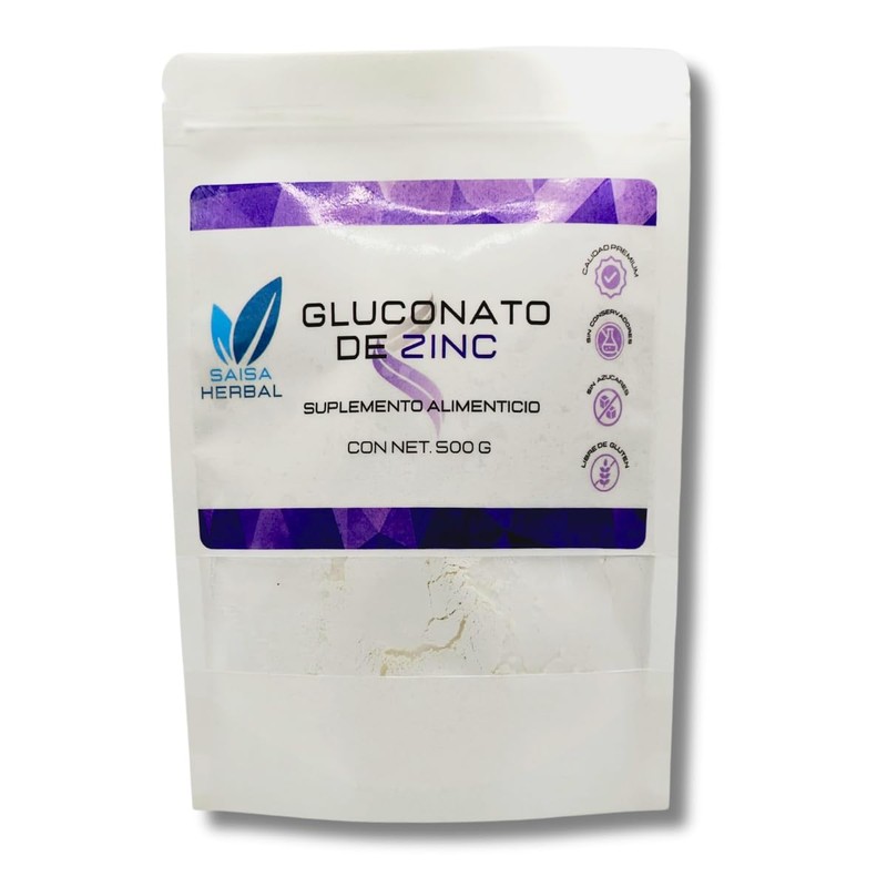 Gluconato de Zinc 100 Puro 500 g