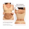 FeelinGirl Post Surgery Compression Bra Front Closure Bra Wirefree Mastectomy