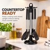 Stainless Steel Rotating Utensil Rack with 6 Hooks – 360°