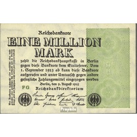 Banknote German Empire RosbgNr: 101a WZ. Hakensterne uncirculated 1923 1 Million Mark (money for collectors - no means of payment)
