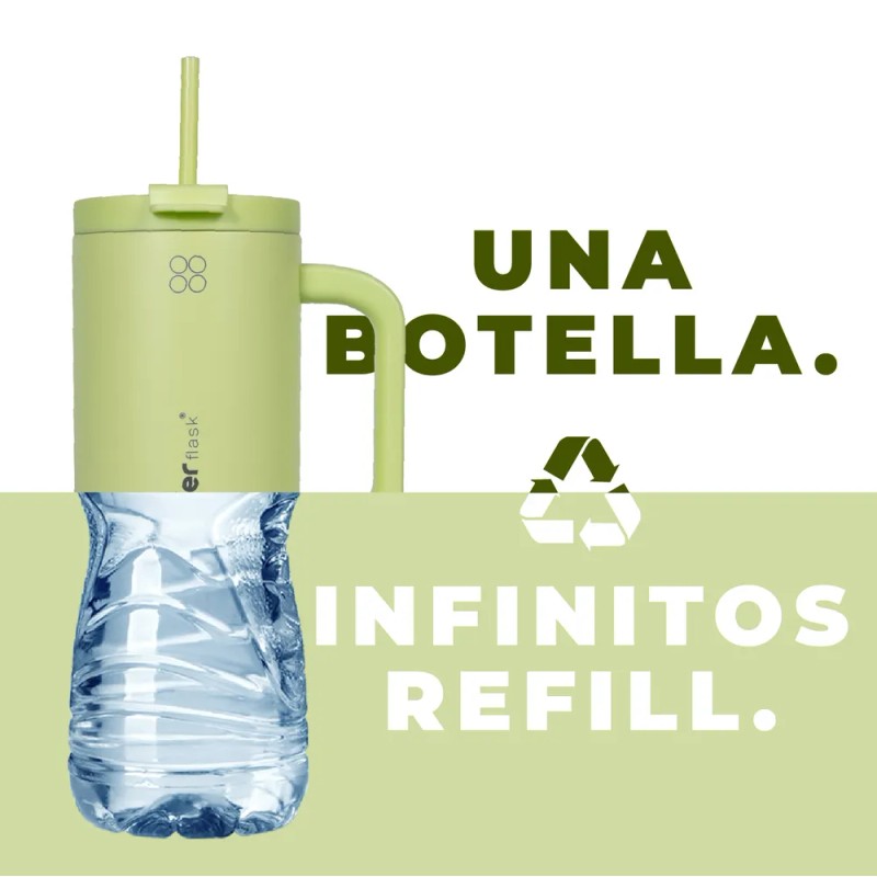 Vaso Termico Mug Con Asa Buffer Flask 1,2lt Acero Inoxidable