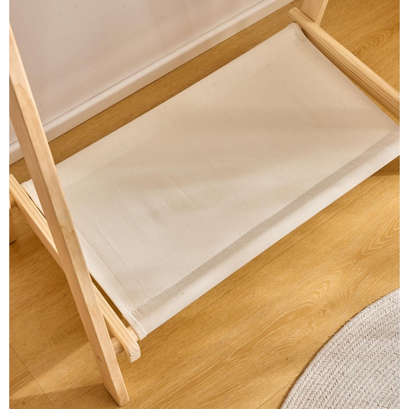 BALANBO Kids Clothes Rack,Foldable Solid Wood Small Baby Clothes Rack