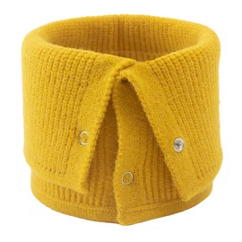 KEERADS Neck Warmer Men's Wool Bib Scarf for Women Winter Double Thick Knitted Ring Unlimited Scarf Warm and Windproof Headband With Bow Women, yellow