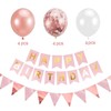 Balloons Birthday Decoration Set, Rose Gold Birthday Decoration Happy Birthday