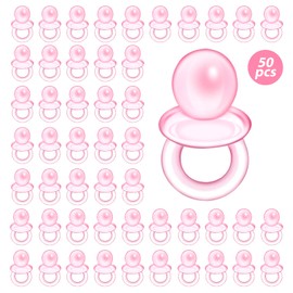Pack of 50 Mini Decorative Dummy Set, Acrylic Dummy Birthday Party Decoration, Confetti Table Decoration, Confetti Confetti Decoration Baby Christening Soothing Mini Toy for Christening, Baby Shower,