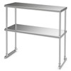 Giantex 36 Inch Stainless Steel Overshelf with Adjustable Lower Shelf,