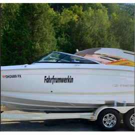 Custom Registration Number Stickers - Boat Decal, Jetski, Kayak, Pontoon, Sailboat, PWC, Raft, Watercraft, Set of 2