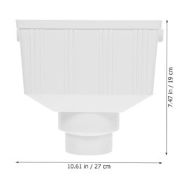 DOITOOL Gutter Downspout Diverter Rainwater Collection System Adapter for Roof Drainage Outdoor Water Diverter 10.43X8.07X6.06In Durable PVC Pipe Accessories
