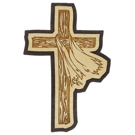 Printtoo Jesus Cross Engraved Wooden Fridge Magnet Souvenir Gift Collectibles