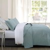 BOURINA Ultrasonic Aqua Queen Quilt Set 3-Piece Bedding Set Coverlet