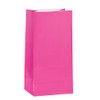 Vibrant Hot Pink Paper Party Bags (Pack of 12) -
