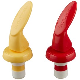 Tescoma TAPON HERMETICO para BOTELLAS Presto, 2 PZS, Kunststoff, Yellow/Red, 2