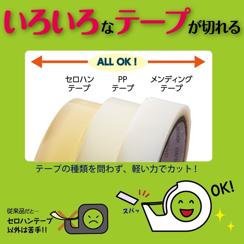 コクヨ テープカッター カルカット ハンディ 白 T-SM200W