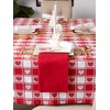 DII Valentine's Day Tablecloth Check Collection, Tablecloth, 52x52, Checkered Hearts