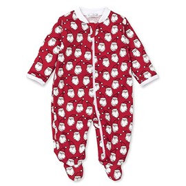 Kissy Kissy Unisex-Baby Neutral Pijama Ho Ho Ho Estampado Footie con Cremallera, Rojo, 6-9 meses