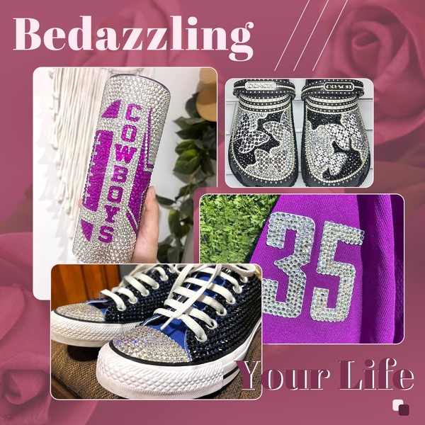 BELLEBOOST 4000PCS 5mm Resin Rhinestones Bulk for Crafting (Clear), Flatback