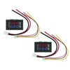 A-DIGISHUO 2Pcs 0.28" Digital Voltmeter Ammeter | DC 100V 10A