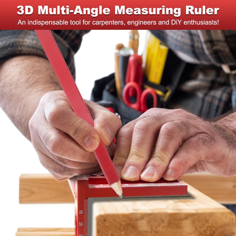 3D Mitre Angle, Precise Carpenter's Angle, High Precision Woodworking Measuring