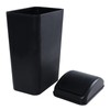 Jandson 14 L Slim Kitchen Garbage Can with Lid, Black