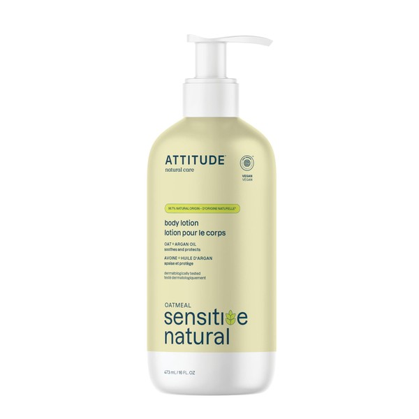 ATTITUDE ATTITUDE Body Lotion for Sensitive Skin with Oat, EWG