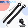 ARMIZ 100x Schwarz wiederverwendbare kabelbinder klettband, Verstellbare kabelklettb?nder, stark Haken