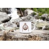 MAXIKIWI Langlebige Emaille-Kaffee- oder Tee-Camping-Tasse für drinnen und draußen, Vintage-Taschenuhr,