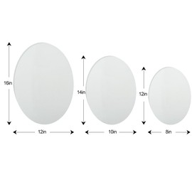 TRANSON 3 Sizes Oval Shaped Stretched Canvas Primed Ready for Painting