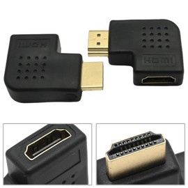 Zreneyfex 4K 8K HDMI Adapter Set 90 Degree and 270 Degree, Left and Right Angle HDMI Connector Male to Female Support 8K@60Hz 4K@120Hz for Laptop Wall Mount TV for Seamless Connectivity 2Pcs