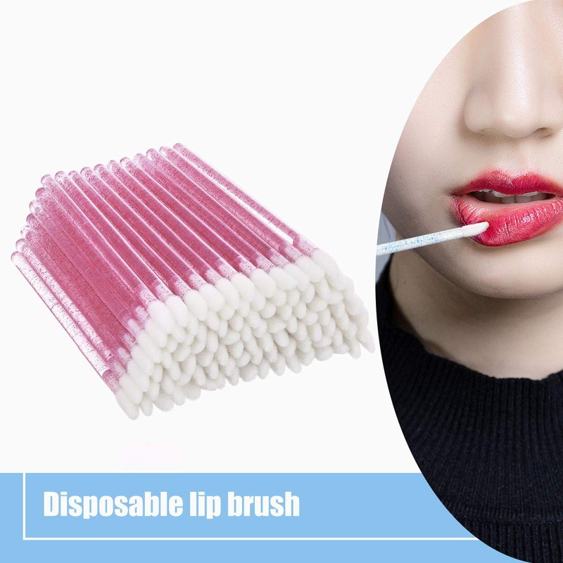 Elisel 100 Pcs Disposable Crystal Lip Brushes Make Up Lip