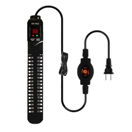 HKLWAEE Aquarium Heater 500Watt, Fish Tank Heater 75 Gallon 80 Gallon 90 Gallon 100 Gallon Adjustable Temperature Submersible Water Heater (500 Watt Updated with Exterior Adjustment Button)