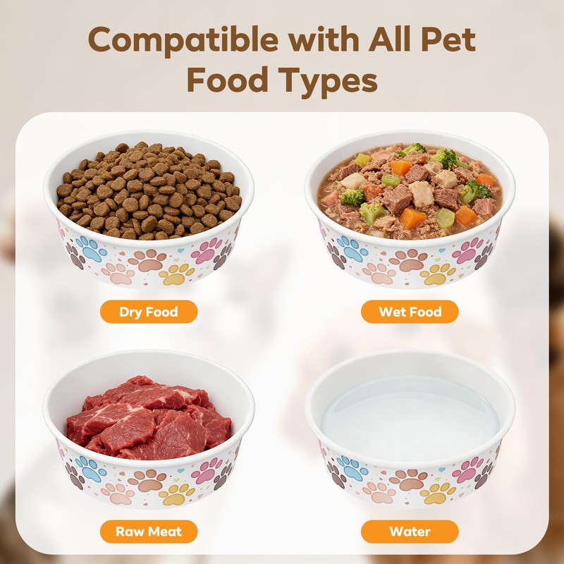 Etersky 50 Pack Disposable Dog Bowls, 16 oz Paper Pet