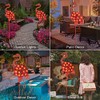 HOMEIMPRO Garden Solar Lights,Flamingo Pathway Outdoor Stake Metal Lights,Waterproof Warm