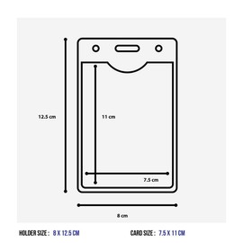 CKB LTD 100x Event A7 Clear Vertical Portrait ID Badge Card Plastic Pocket Pouch Holder - Double Sided Identity Waterproof Dustproof Office Pouches for Travel Businesses Schools Teachers 109 x 69mm