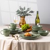 AmorArc Ceramic Dinnerware Sets, Handmade Stoneware Reactive Glaze Plates and