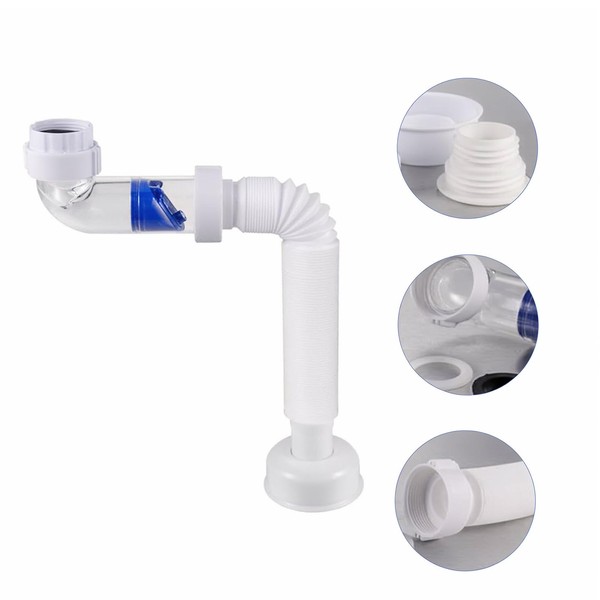 Bathroom Waste Pipe, Flexible Waste Pipe 1 1/4" Bathroom Sink