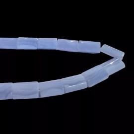 Unbranded Blue Lace Agate Faceted Bead Strand | 12x18x7mm | Lavender | Pillow | 22 Beads