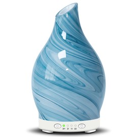 Essential Oil Diffuser 120ml Art Glass Electric Aromatherapy Diffuser, Ultrasonic Cool Mist Humidifier with 4 Timer Setting, 7 Color Lights Waterless Auto Shut Off for Sleeping Home Yoga Office Gift