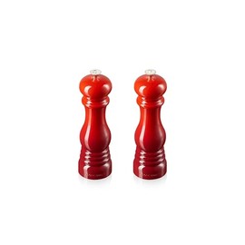 Le Creuset Salt and Pepper Mill Set, 8-Inch, Cerise