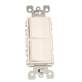 Leviton 15 Amp, 120/277 Volt, Decora Single-Pole / 3-Way AC Combination Switch, Commercial Grade, Grounding, 5641-W, White