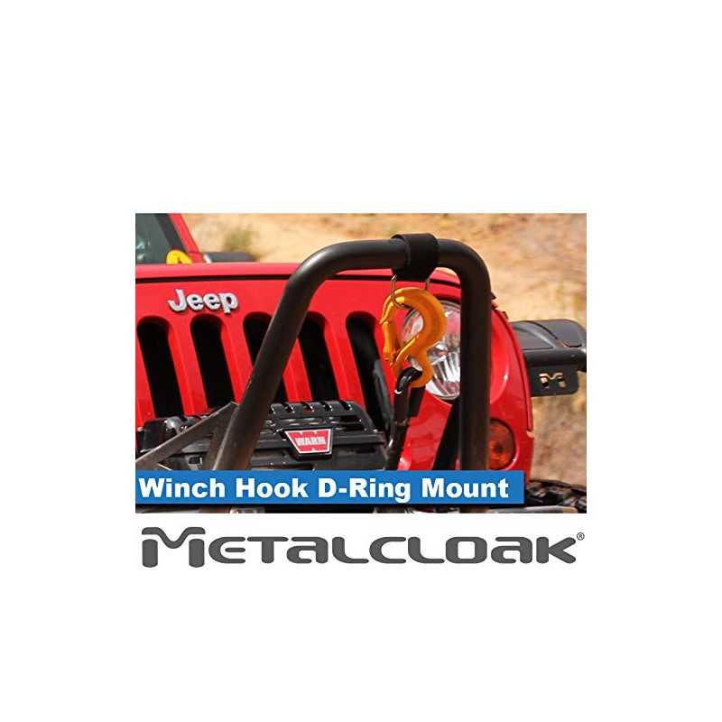 Metalcloak Winch Hook D-Ring Hoop Mount, Nickle Plated D-Ring, Safe