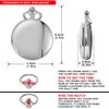 Tiong Silver Men's Smooth Steel Mechanical Pocket Watch with Luminous
