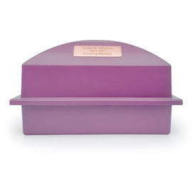 Crowne Vault Urn Vault for Underground Burial | Holds Adult Human Ashes and Cremation Urns for Cemetery and Ground Burials | Made in The USA (Coronet, Purple with Nameplate)