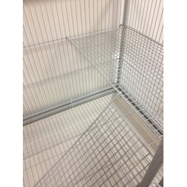 Mcage New Large Wrought Iron 4 Levels Ferret Chinchilla Sugar Glider Cage 30-Inch by 20-Inch by 53-Inch with Stand on Wheels