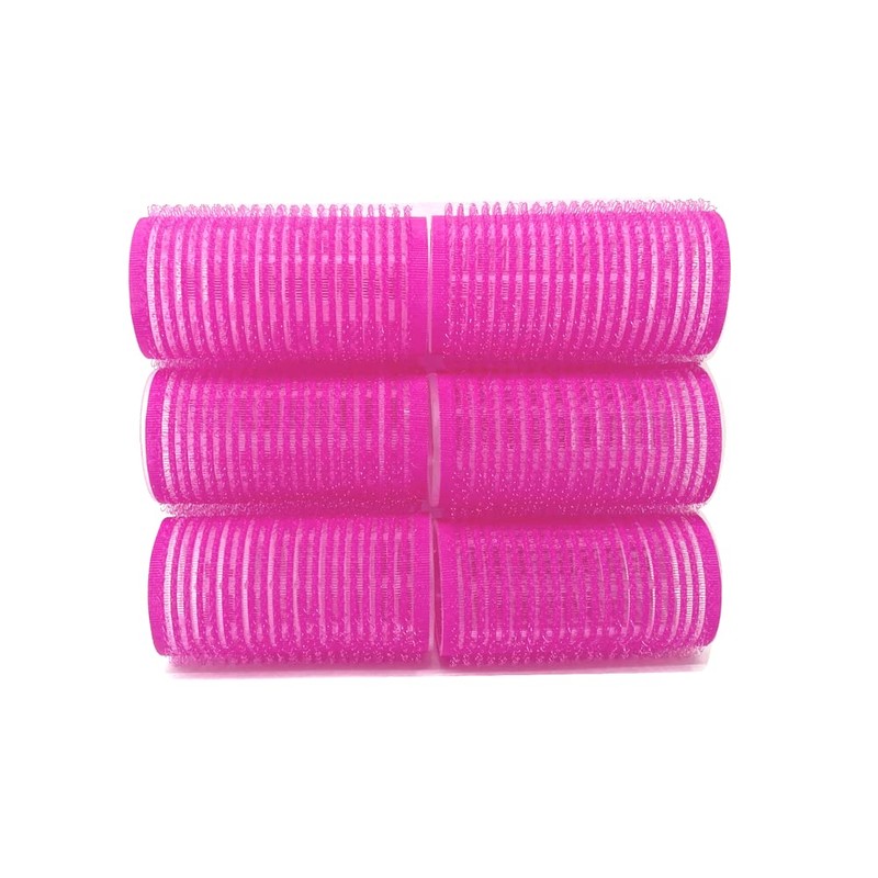 Medium Colors Self Grip Hair Rollers 6PC