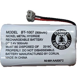 JustGreatDealz Battery BT-1007 BT1007 BT904 BT-904 BT1015 BT-1015 BBTY0651101 BBTY0460001 BBTY0510001 BBTY0624001 BBTY0700001 HHR-P506 HHR-P506A Compatible with Uniden Telephones (1-Pack)