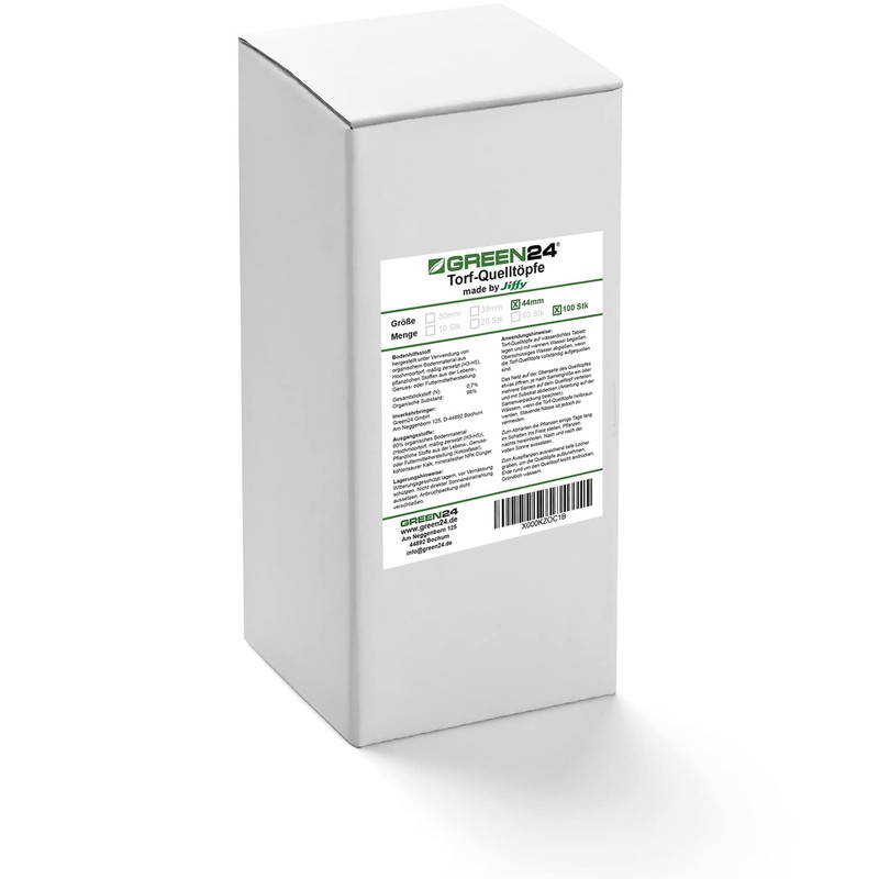 Green24 Pack of 100 Jiffy original source tablets peat spring