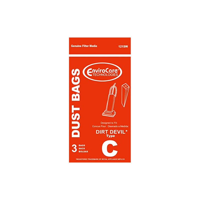 EnviroCare Replacement Vacuum Cleaner Dust Bags made to fit Dirt